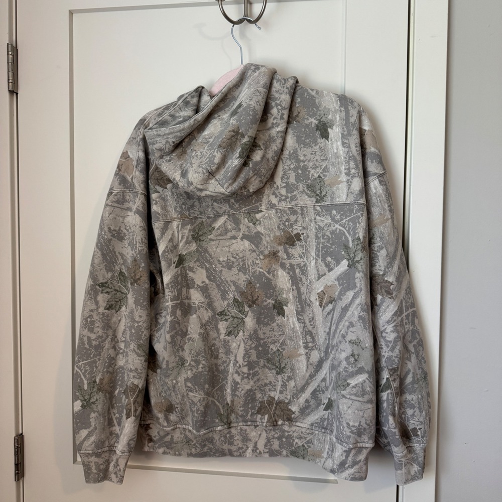 Abercrombie & Fitch Soft A&F Essentials Oversized Hoodie Winter Camo Mens Medium - Picture 3 of 3
